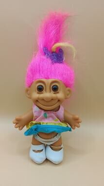 Vintage Girl troll Vintage Summer Spring Dress Doll Retro 1980s with shoes